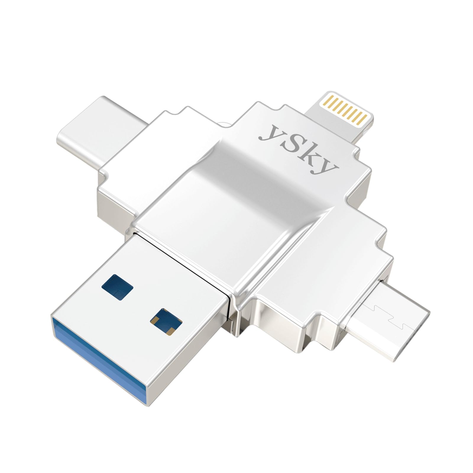 MFi Certified 512GB Photo Stick for iPhone Flash Drive,4 in1